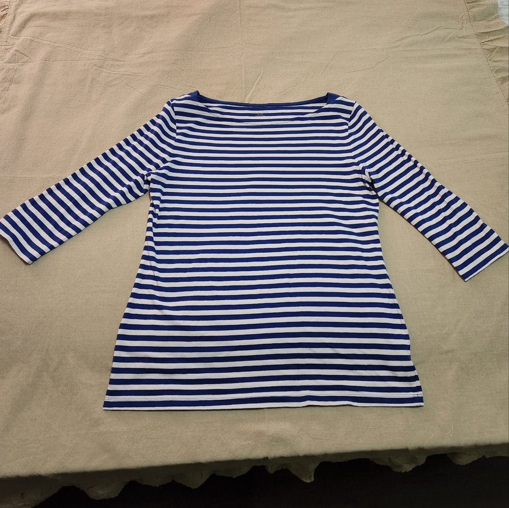 Merona Blue and White Stripped Top | size XL